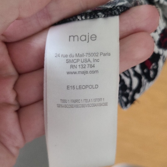 Maje viscose blouse, size 1 - Picture 2 of 3